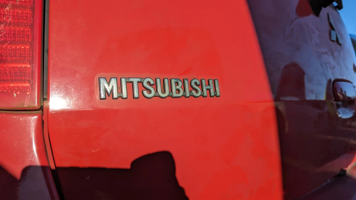 10 - 2007 Mitsubishi Colt in British wrecking yard - photo by Murilee Martin