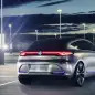 Mercedes Concept EQA revealed at the 2017 Frankfurt Motor Show, rear with laser fiber taillights.