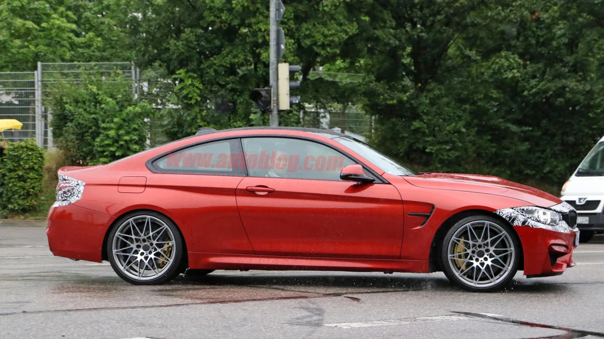 BMW M4 Facelift Spy Shots Side Exterior
