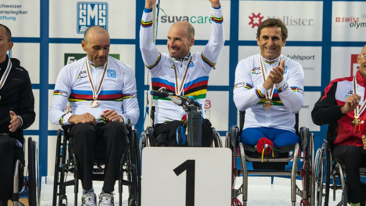 Team Italy Para-Cycling Championship podium