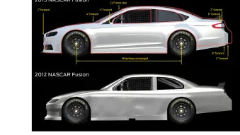 NASCAR Sprint Cup Ford Fusion comparison