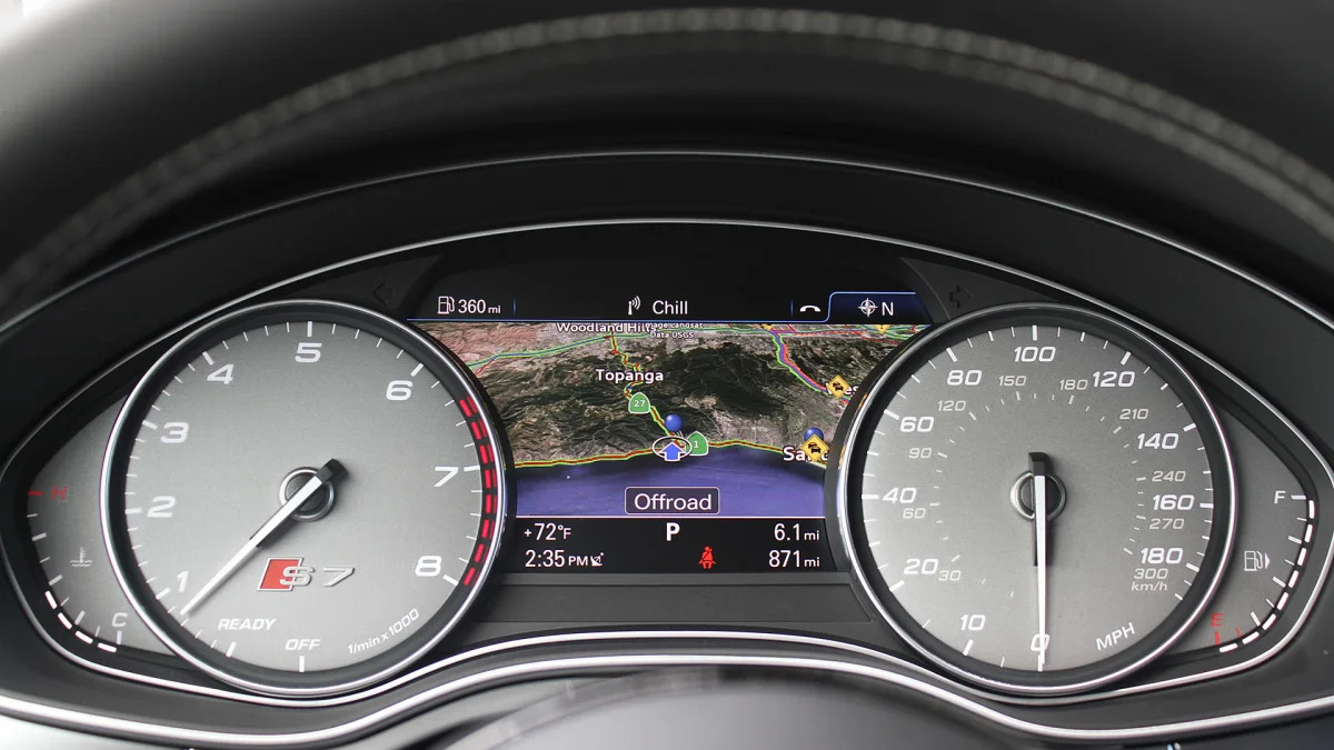 2016 Audi S7 gauges