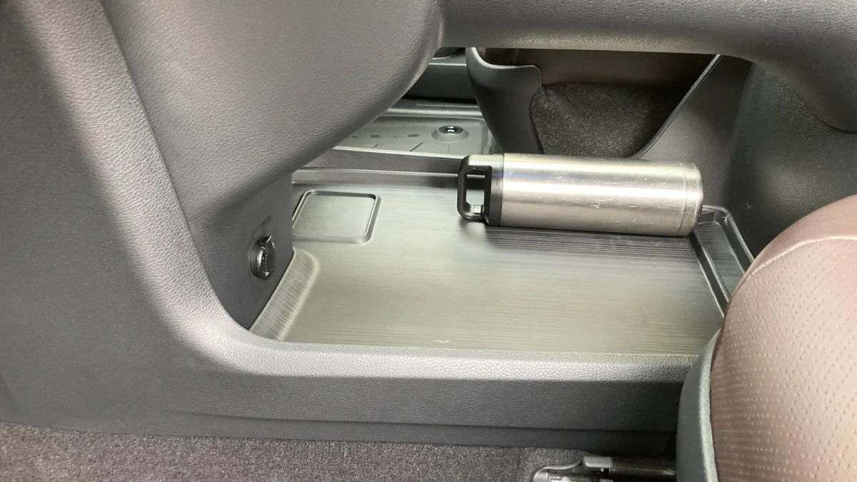2021 Toyota Sienna interior storage underfloot with yeti