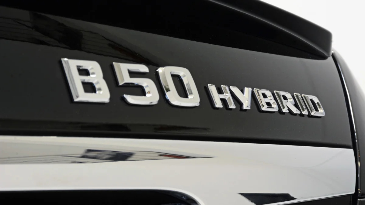 B50 Hybrid trunklid nameplate