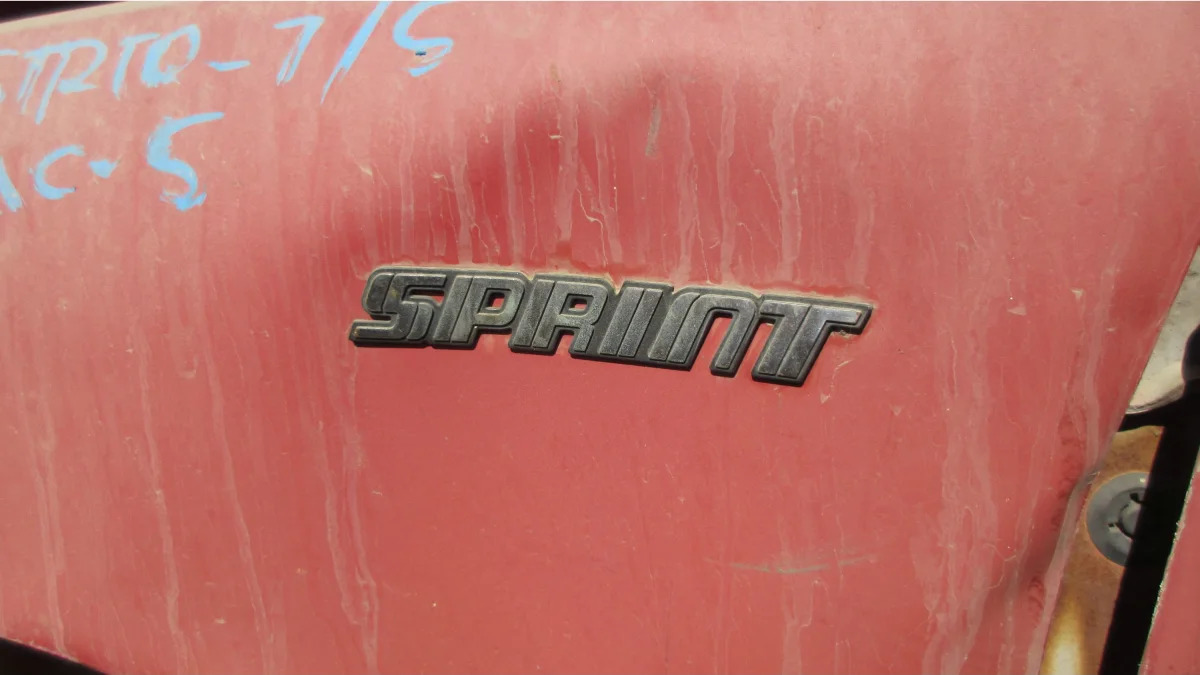 11 - 1985 Chevrolet Sprint in California Junkyard - photo by Murilee Martin