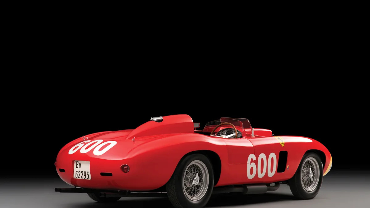1956 Ferrari 290 MM Fangio rear 3/4