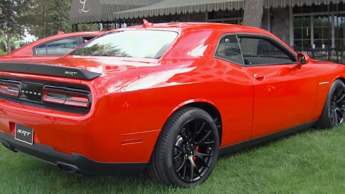 2015 Dodge Challenger SRT Hellcat revving is sonic bacon