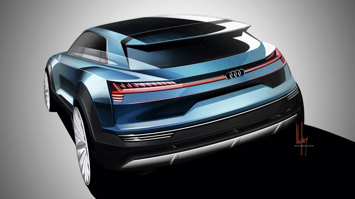 Audi e-tron quattro concept drawing rear