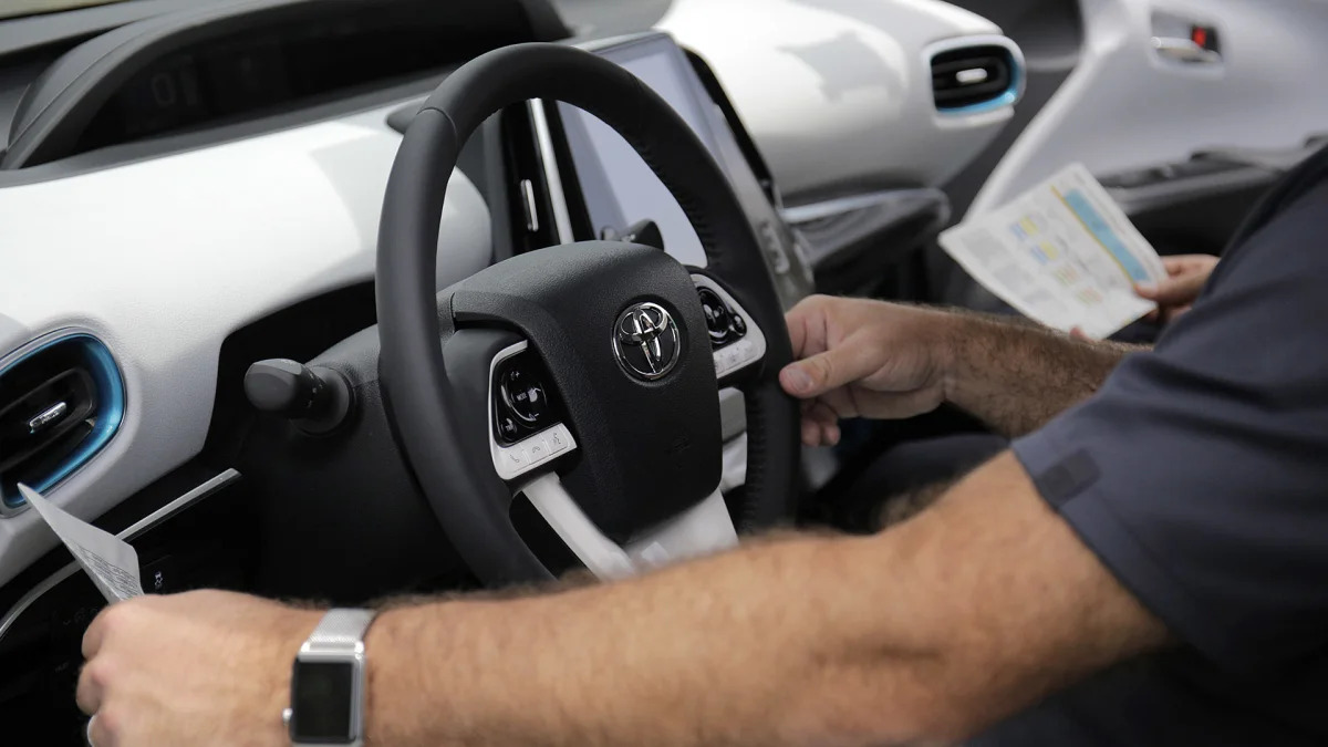 2017 Toyota Prius Prime Prototype steering wheel