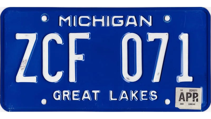 Michigan 2005 license plate