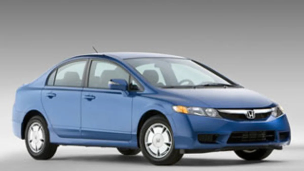 Honda Civic 4-door with optional ESC, except Si