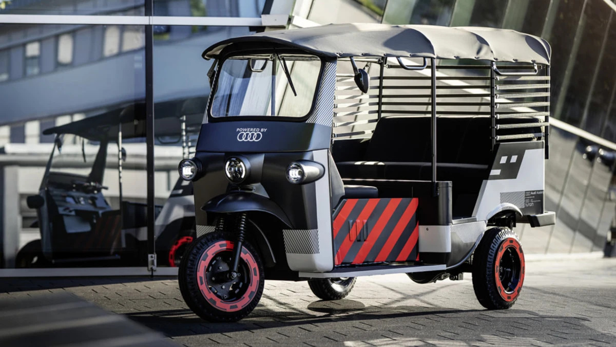 Audi E-Tron retired batteries power this rickshaw