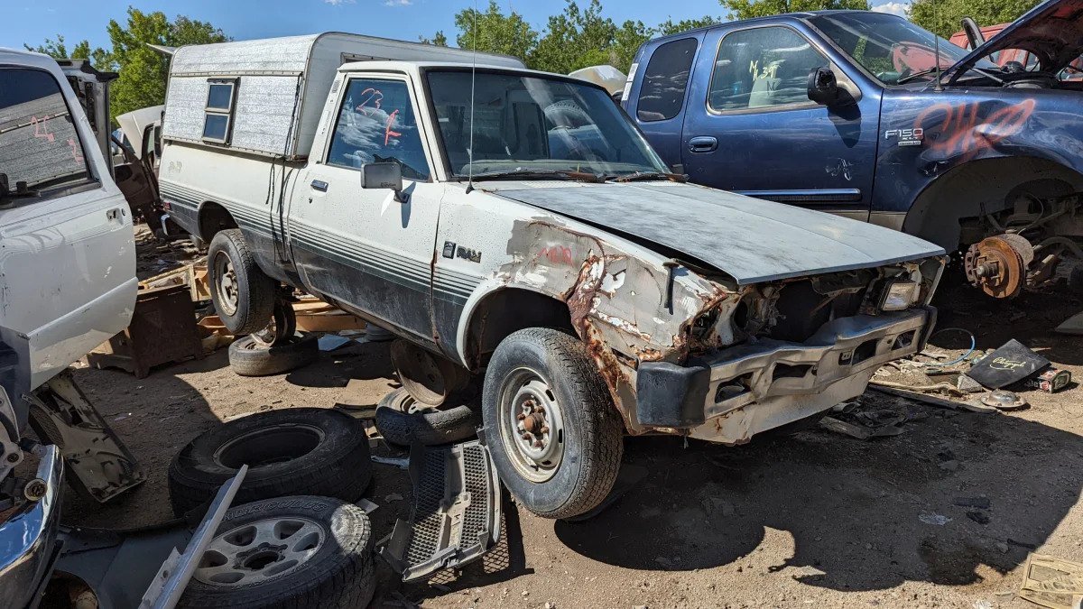 99 - 1986 Dodge Ram 50 in Colorado wrecking yard - photo by Murilee Martin