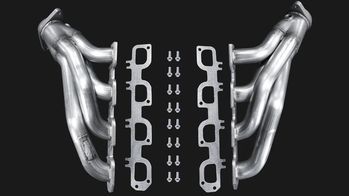 Direct Connection-licensed American Racing Headers for the Dodge Charger, Dodge Challenger and Dodge Durango, made from 304 stainless steel, work with an X-pipe exhaust crossover system to handle huge HEMI® engine power, including supercharged applications