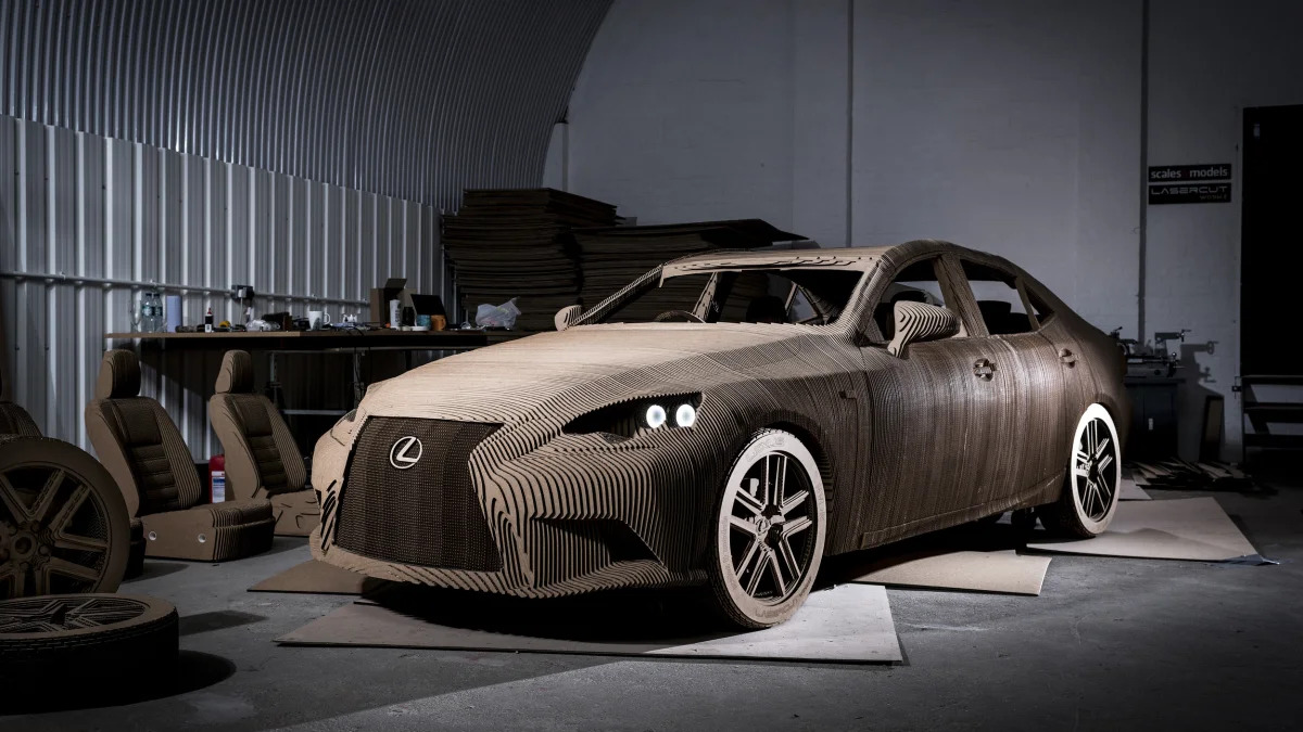 Lexus IS Cardboard Replica front 3/4