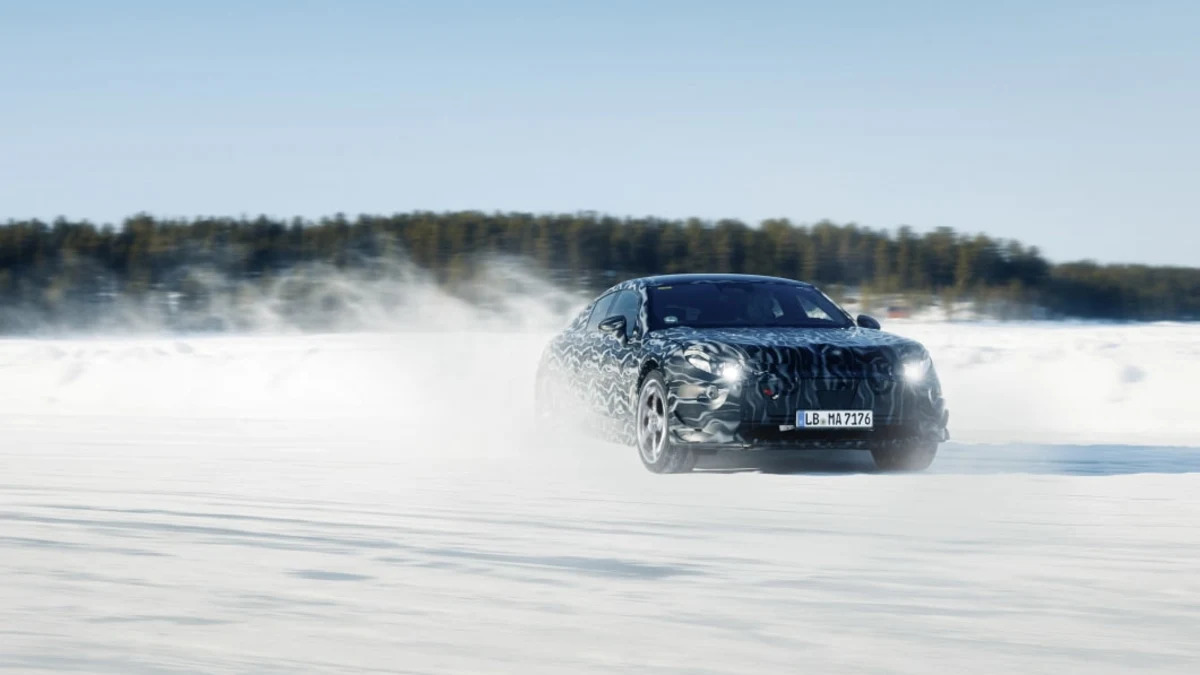 Mercedes-AMG shows upcoming standalone EV playing in the snow
