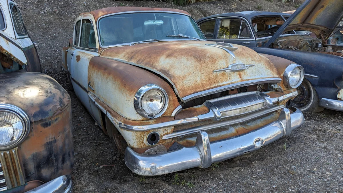 51 - 1954 Plymouth Belvedere in Colorado wrecking yard - photo by Murilee Martin