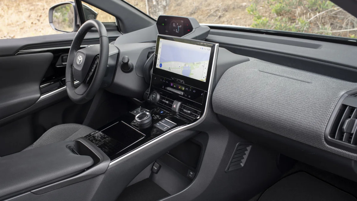 2023 Toyota bZ4X XLE interior from passenger