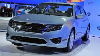 2010 Ford Fusion hybrid on the stand
