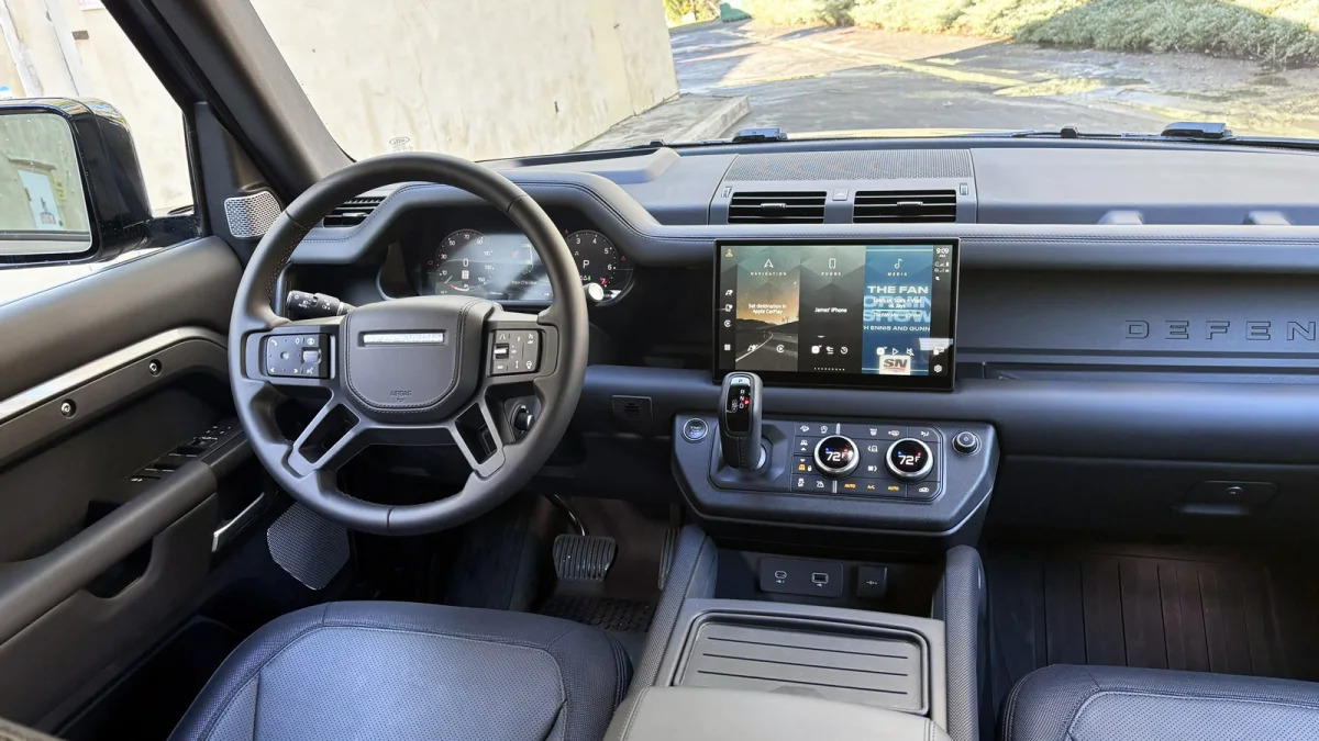 Land Rover Defender 130 Outbound interior from back seat