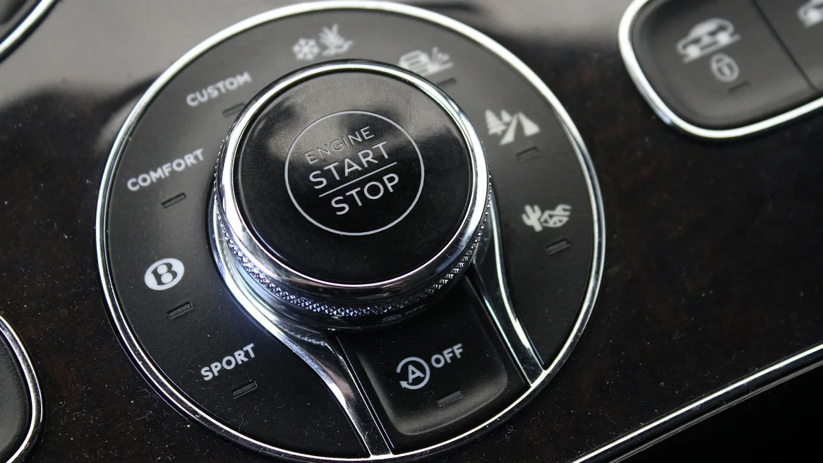 2016 Bentley Bentayga start button