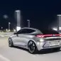 Mercedes Concept EQA revealed at the 2017 Frankfurt Motor Show, dynamic rear three-quarter.