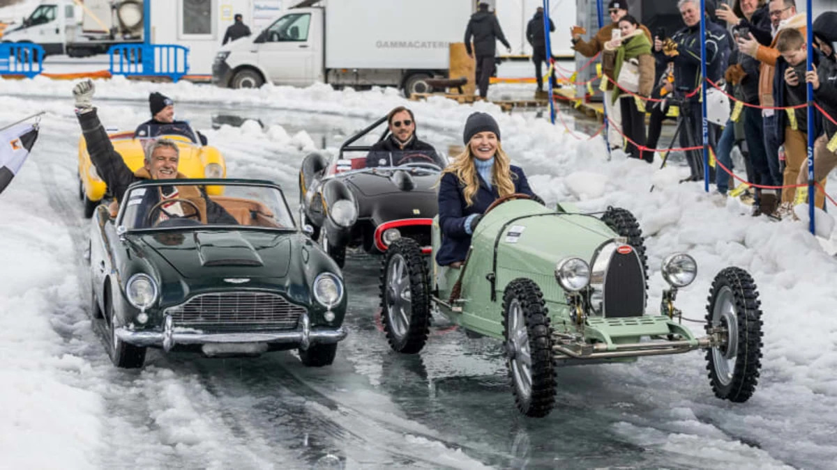 At St. Moritz, the Ferraris and Bugattis are small wonders