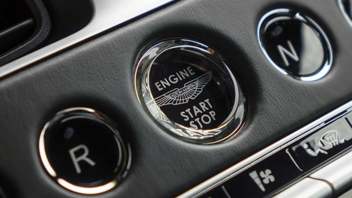 2017 Aston Martin DB11 start button