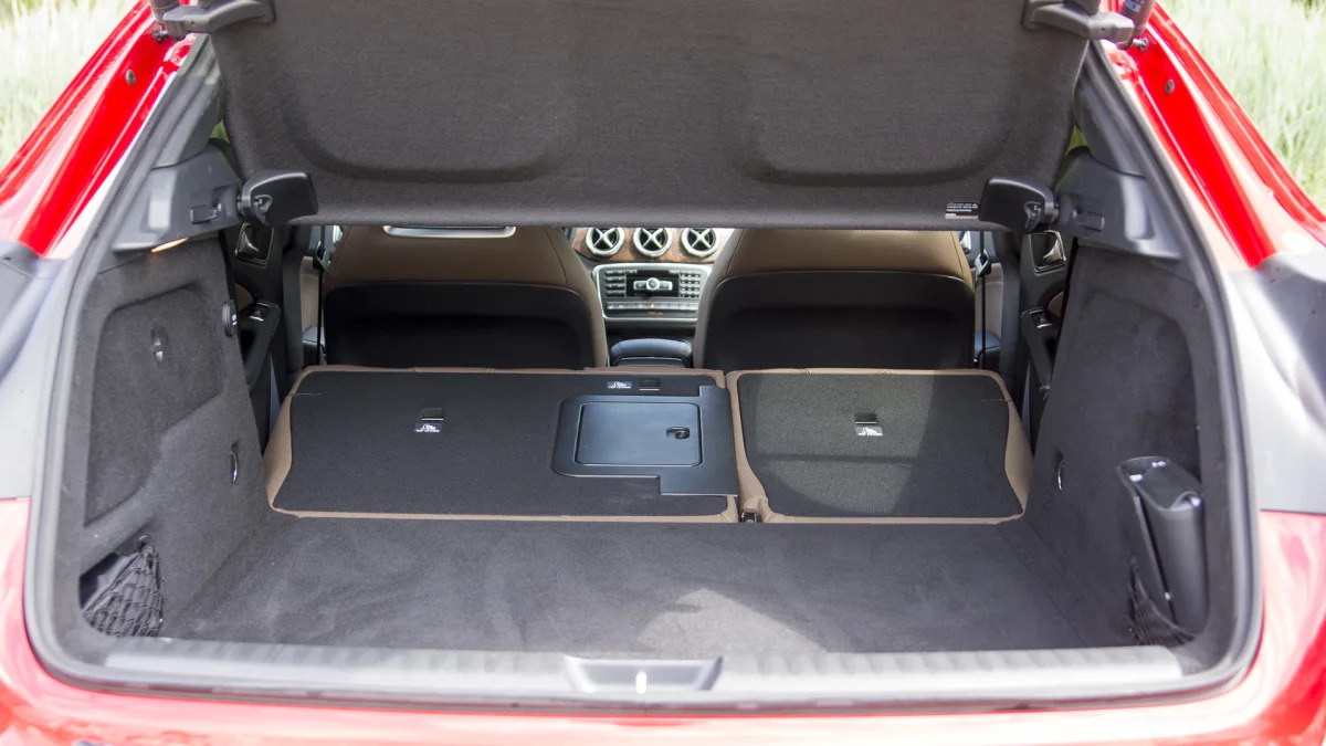 folded seats mercedes gla250 trunk cargo
