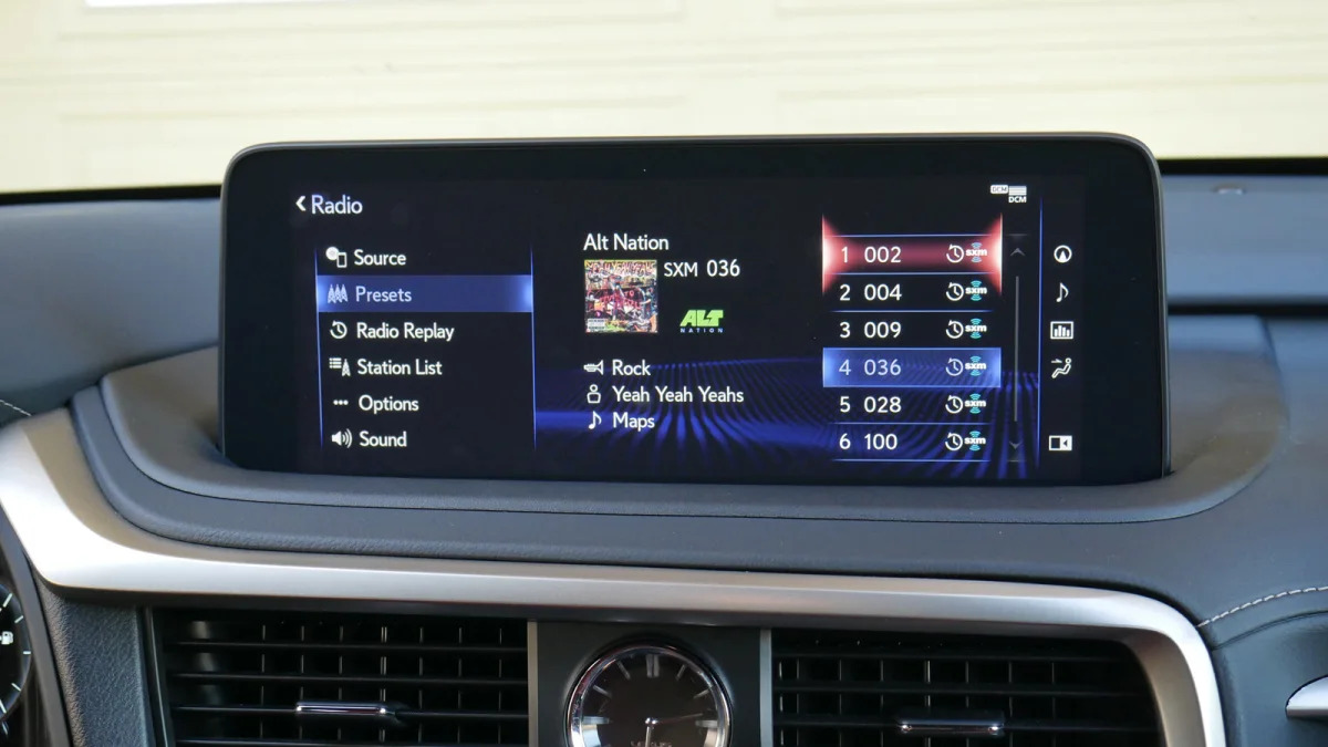 2020 Lexus RX audio screen