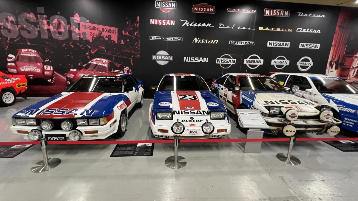 Nissan 240RS, Fairlady Z 300ZX and and Silvia 200SX rally cars