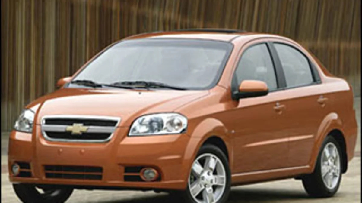 Cheap Sedans: Chevrolet Aveo