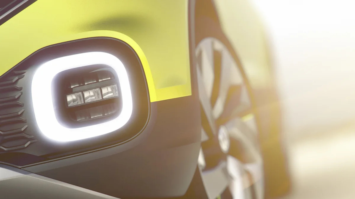 Volkswagen small SUV Concept teaser driving lamp