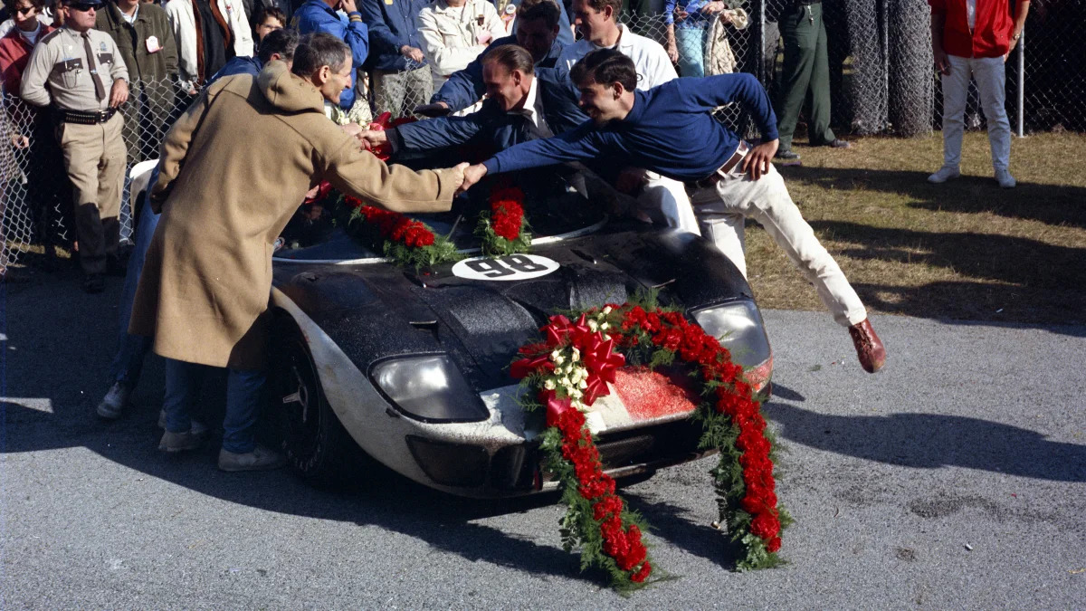 1966 Feb Daytona winners Miles-Ruby and team