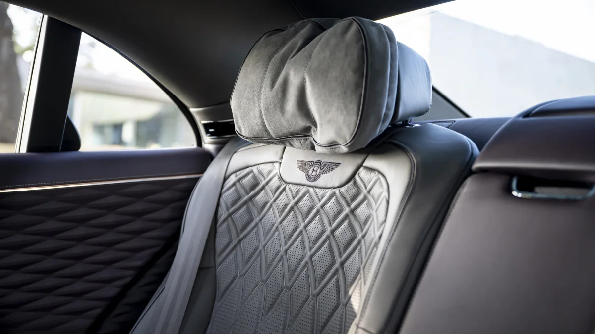 2022 Bentley Flying Spur Hybrid back seat with pillow