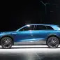 The Audi E-Tron Quattro concept is revealed to the press at Volkswagen Group Night ahead of the 2015 Frankfurt Motor Show, side view.