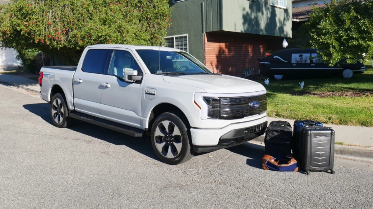 Ford Lightning Luggage Test: How big is the frunk?