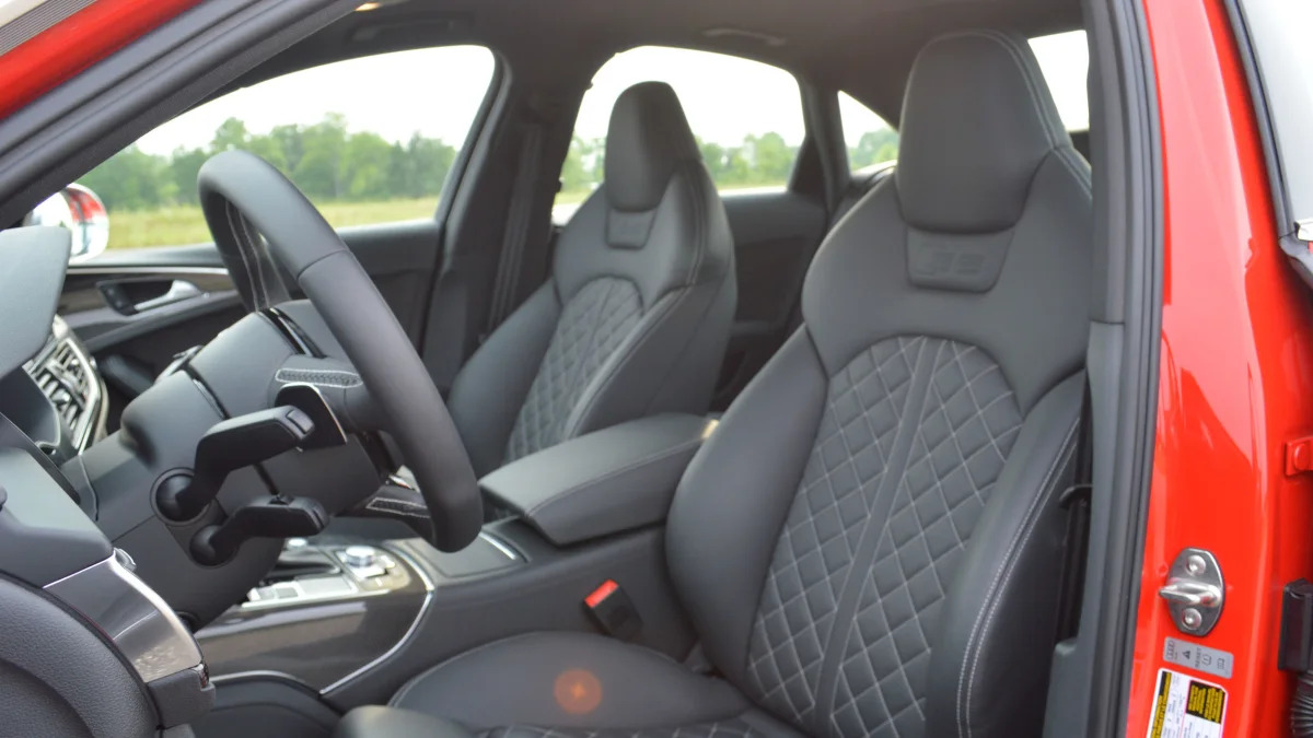 2016 audi s6 black leather interior seats