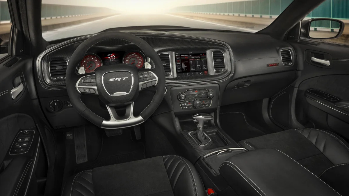 The race-inspired interior of the Dodge Charger SRT Hellcat Wide