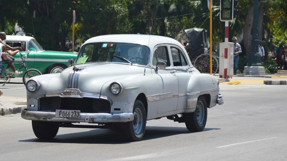 classic car taxi havana cuba