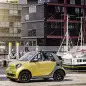 The 2016 Smart Fortwo Cabriolet, front three-quarter static.