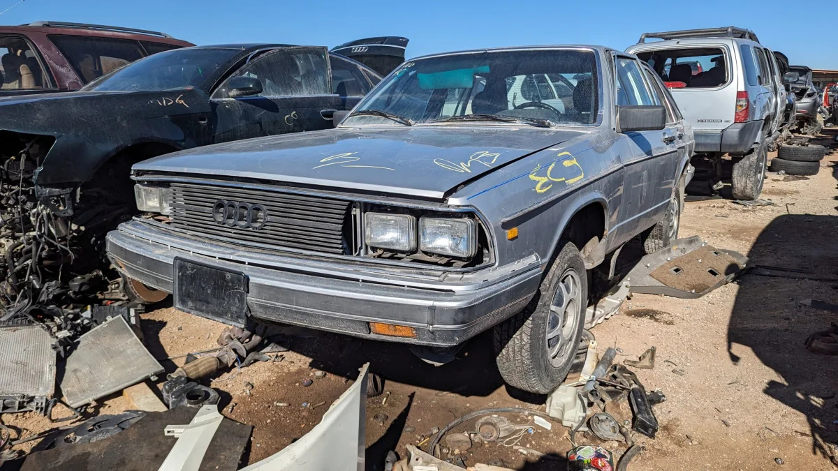 33 - 1980 Audi 5000 in Colorado junkyard - photo by Murilee Martin