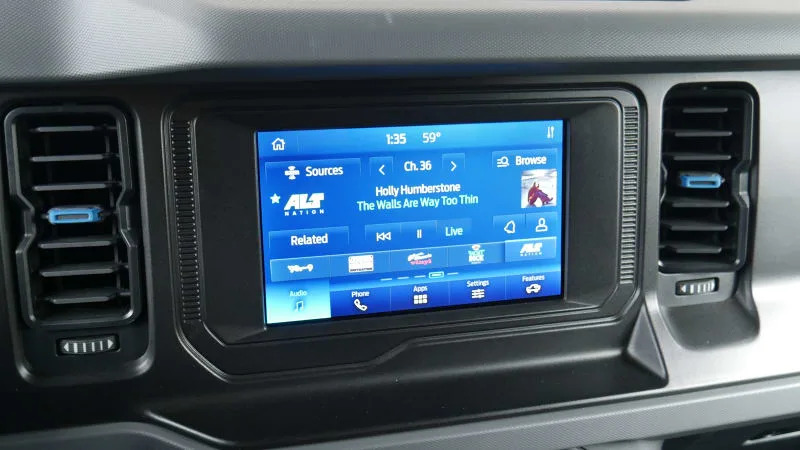2021 Ford Bronco Interior touchscreen audio