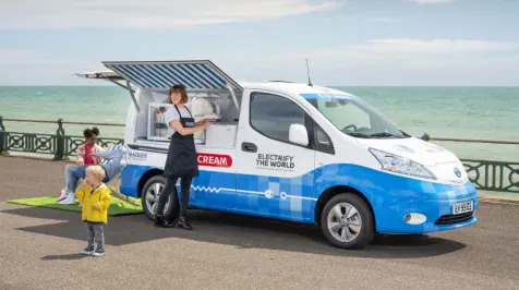 <h6><u>Nissan e-NV300 turned into an environmentally friendly ice cream van</u></h6>