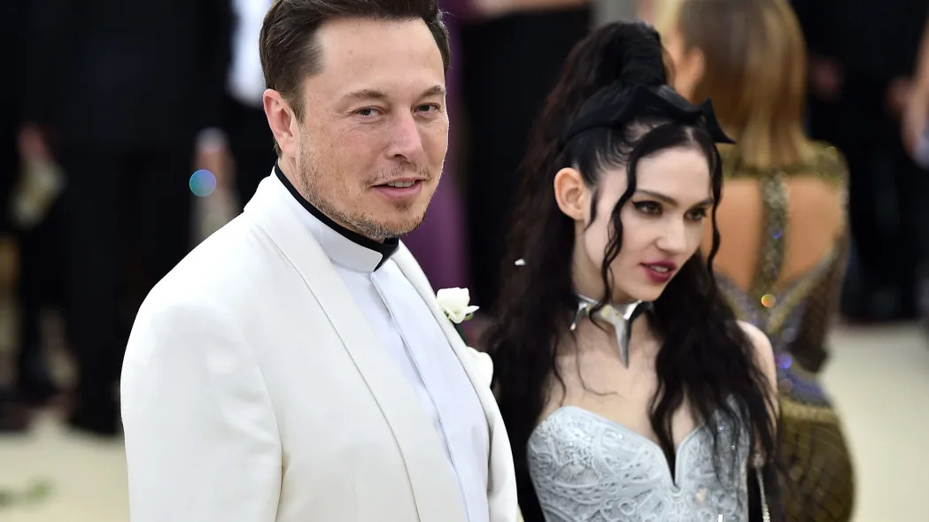 Elon Musk attending the Met Gala with ex-partner Grimes.