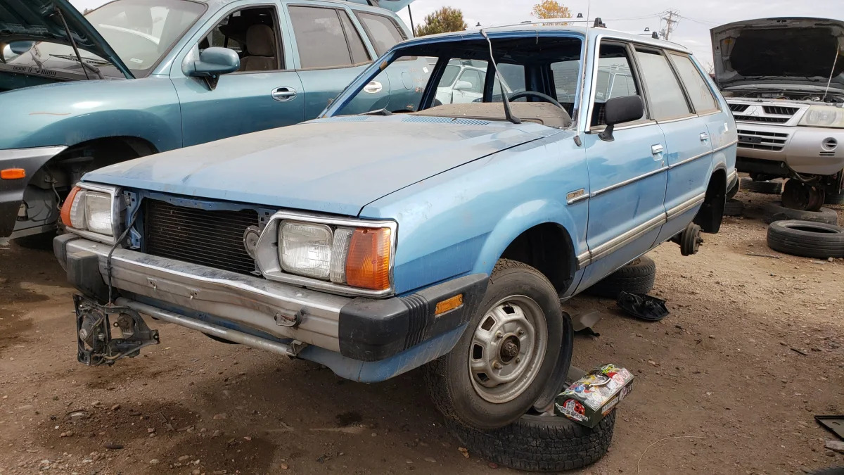 99 - 1981 Subaru Wagon in Colorado junkyard - Photo by Murilee Martin