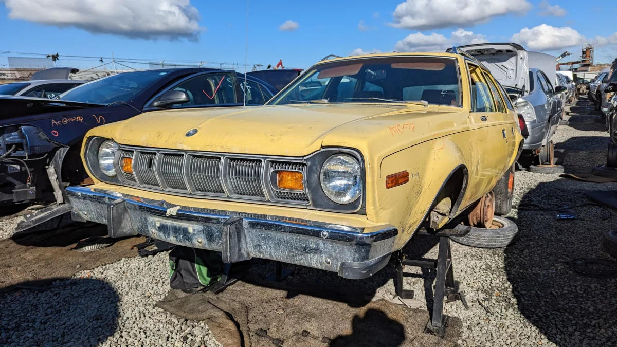 28 - 1977 AMC Hornet wagon in California junkyard - photo by Murilee Martin