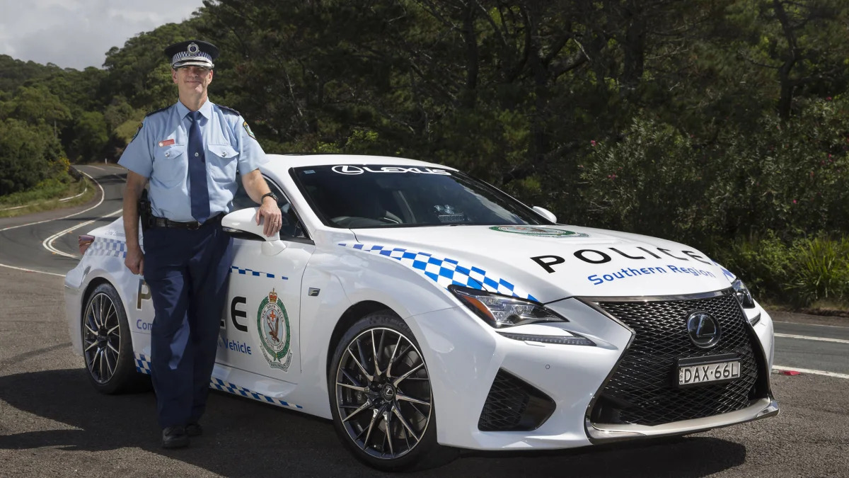 Lexus RC F NSW Police front 3/4