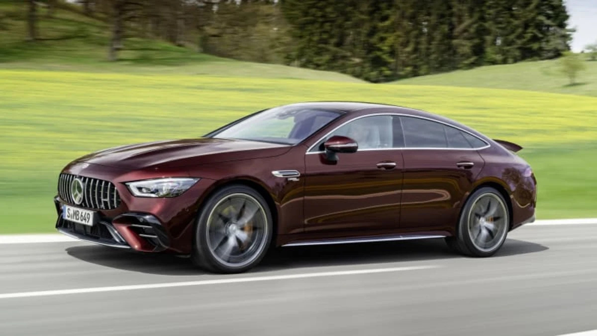 Mercedes-AMG's six-cylinder GT 4-Door gets available V8 looks, extra seat