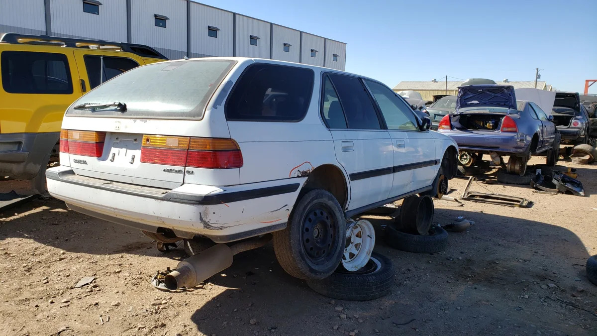 21 - 1992 Honda Accord wagon in Colorado junkyard - photo by Murilee Martin